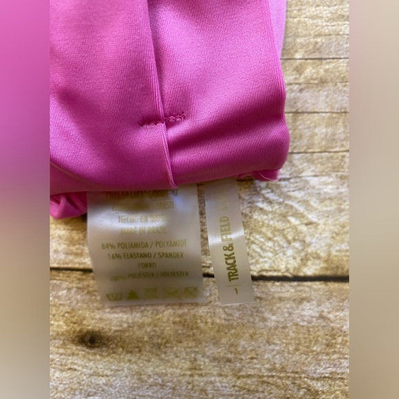 Track & Field Beach Bandeau Halter Bikini Top Pink - Picture 3 of 3